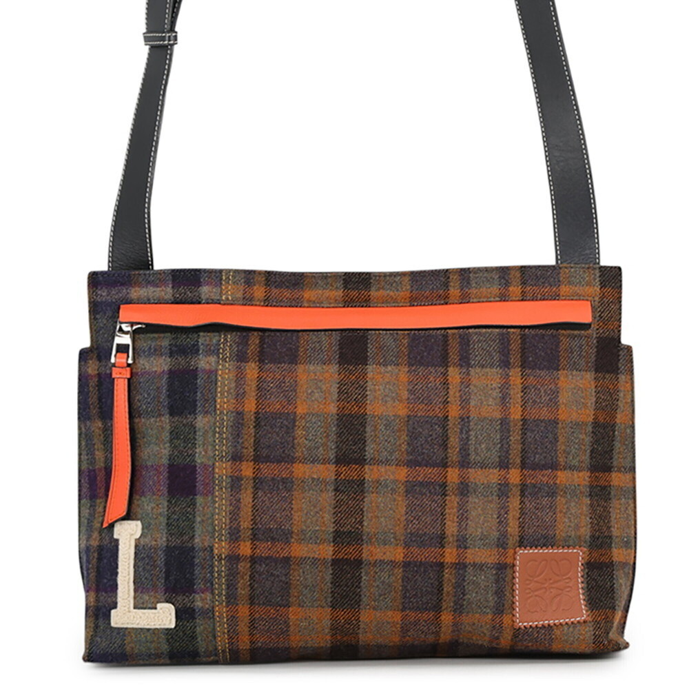 Loewe shoulder bag, check pattern, LOEWE handbag,